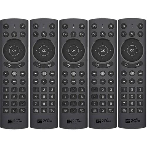 Top Deals 5Pcs Air Mouse Remote Control for Google Assistant Voice Search Gyro Bluetooth 2.4G Wireless, G20S Pro