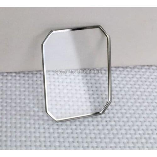 Mineral glass For Armani AR-11146 11148 11207 Crystal Glass with silver trim Watch Part