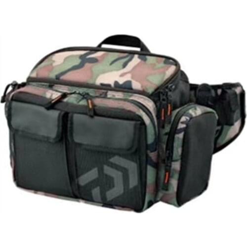 Daiwa New Multifunction Camouflage Fishing Bag Big Capacity Daiwa Fishing Tackle Lure Bag Sports Shoulder Bag Canvas Waist Bag