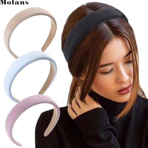 MOLANS Pure Color Versatile Hair Hoop Ladies Fashion Decoration Single Product Girls Headband Light-Colored Hair Accessories