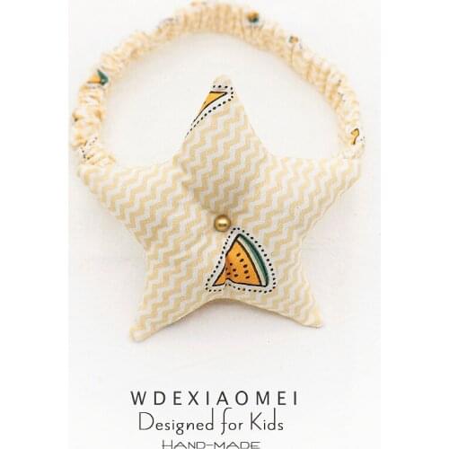 Newborn Toddler Infant Headbands Cotton Baby Girls Hair Band Elastic Cartoon Print Watermelon Stars Headband Hair Accessories