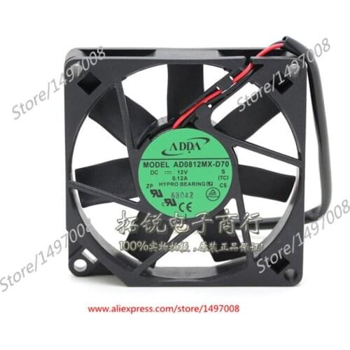 ADDA AD0812MX-D70 S DC 12V 0.12A 80x80x15mm Server Cooling Fan