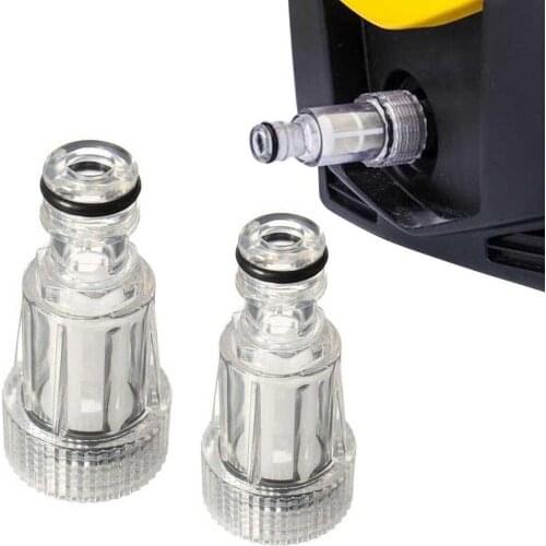 2Pcs Water Filter Connection Car Clean Washer Connector High Pressure Tool For Karcher 0.94*3.14 Inch