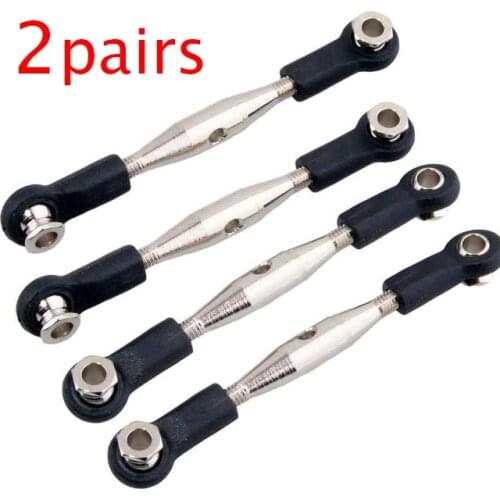 2 Pairs 1/16 RC Car Parts 86009 Steering Servo Link Tie-rod For HSP 94185/94185pro/94186/94183/ATM94187/94285 Car Model 55mm