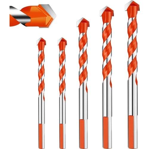 Ultimate Brill Bits Multi-Material Triangle Drill Bit Diamond Set for Tile Concrete Brick Glass Plastic Wood Stone 3-12mm
