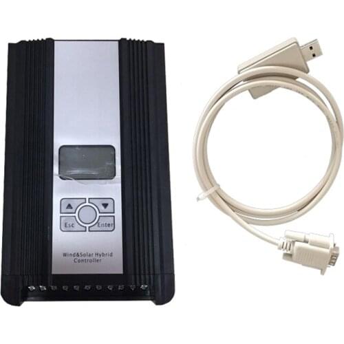 Wind turbine solar panel 1000W 48V wind solar hybrid MPPT (boost model) charger controller with LCD display, RS232 communication