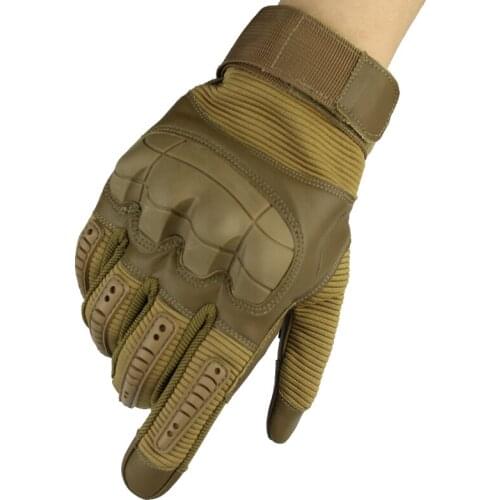 Touch Screen Military Tactical Rubber Hard Knuckle Full Finger Gloves Army Paintball Shooting Airsoft Bicycle PU Leather for Men