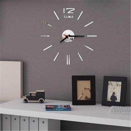 3D Mirror Wall Clock Acrylic Quartz Wall Clocks Stickers for DIY Home Living Room Office Wall Decorations Modern Design Creative
