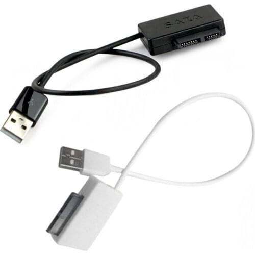 Laptop Sata Cable SATA To USB Adapter 6P + 7P SATA To USB2.0 Cd-rom Cable 13-Pin Adapter Box
