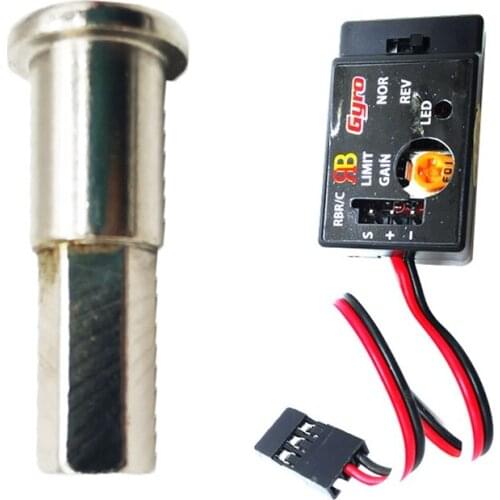 1x Mini Gyro Gyroscope for WPL D12 1/10 & 2PCS Metal Wheel Hex Adapter for 1/10 RC Truck Car WPL D12 Upgrade Parts