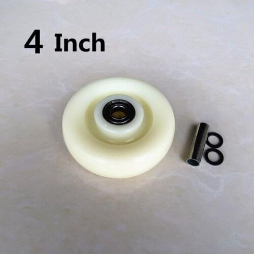 4 Inch Caster Medium White Nylon Single Wheel Wear-Resistant And Load-Bearing Large Flatbed Driver Cart