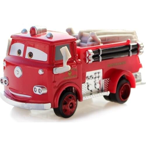 100% Oroginal Pixar Cars Red Firetruck Diecast Metal Cute Toy Car For Children Gift 1:55 Loose Brand New In Stock