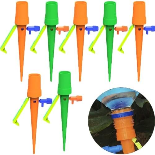 12pcs Automatic Drip Irrigation Tool Spikes Flower Plant Garden Supplies Useful Self-Watering Device Adjustable Water Dropship