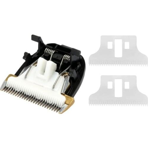 2 Pcs Ceramic Cutter Blade Replacement Electric Hair Clipper Trimmer, Black & White