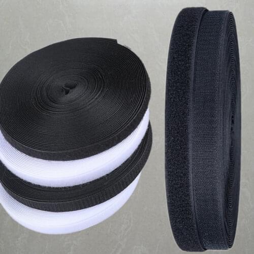 5Meter/Pair 10/16/20/25mm adhesive Hook and Loop fastener Tape No Glue velcros adhesive Sewing-on strips Magic tape