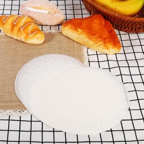 50pcs/bag White Steamer Paper 9 Inch Disposable Non-stick Oil Paper Bread Steamer Cage Paper Steamed Mesh TooL Kitchen Supplies