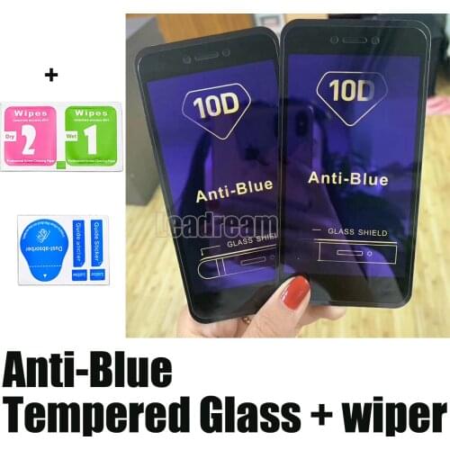 600pcs DHL 10D Anti Blue Tempered Glass for iPhone X XS 8 7 6 Plus Screen Protector Glass for iphone XS Max XR