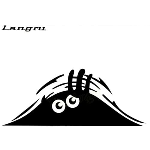 Langru Car Styling Accessories Fashion Peeking Monster Car Sticker Vinyl Decal Decorate Sticker Jdm