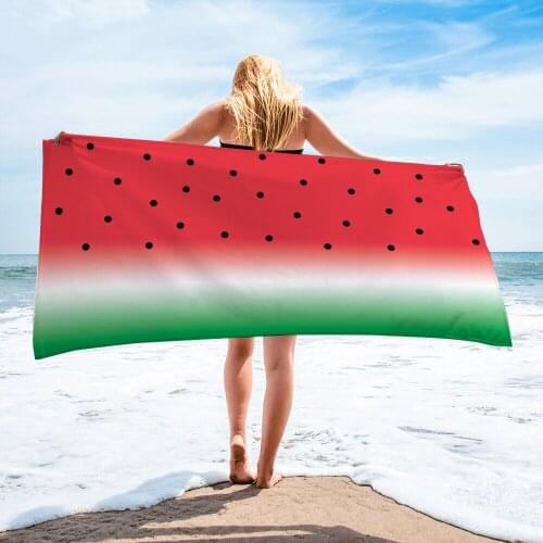 New style bath towel, summer fruit series, fashion beach towel, creative digital printing double-sided flannel