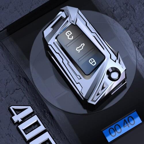 Zinc Alloy Car Key Case For VW Golf Bora Jetta POLO GOLF Passat For Skoda Octavia A5 Fabia For SEAT Ibiza Leon Flip Remote Cover