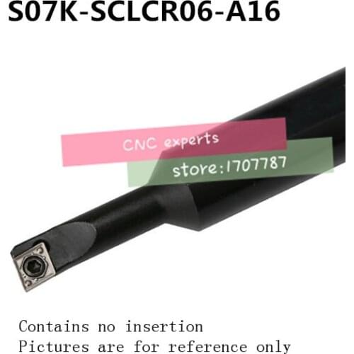 S07K-SCLCR06-A16,right turning tool holder Handle diameter 16mm, Head diameter 7mm use carbide inserts CCMT060204