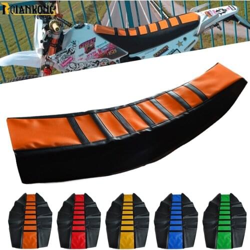 For 150 250 300 350 400 450 500 505 530 XC XCF EXC XCW XCFW Motorcycle Dirt Bike Rubber Striped Gripper Soft Seat Cover