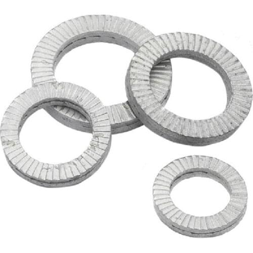1Pack double stack washer double stack self-locking shock-proof washer double-sided tooth gasket DIN25201