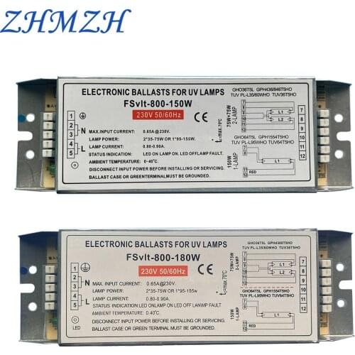 ZHMZH 180W Electronic Ballast UV Lamp Ballast 2G11 Ultraviolet Sterilizing Light Ballast Four Pins UV Disinfection Lamp Ballast