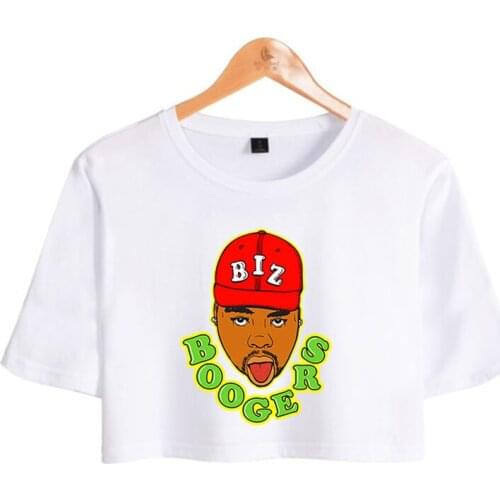 Kawaii Biz Markie Print Spring Summer Holiday Youthful Women/girl Sexy Bare Midriff T-shirt Y2K Women-clothing vetement femme