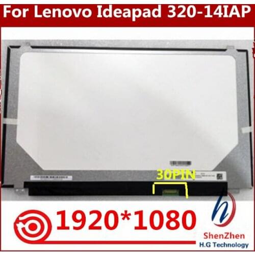 For Laptop 14.0" 30Pin 1920X1080 Matte Panel For Lenovo Ideapad 320-14IAP LCD Screen LED Display Matrix 100% Replacement Test