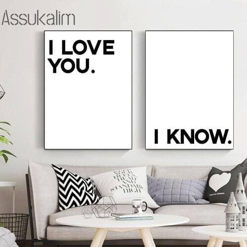 Minimalist Wall Art Print Quote Art Poster Prints Love Canvas Painting Nordic Wall Pictures For Bedroom Decoration Paintings