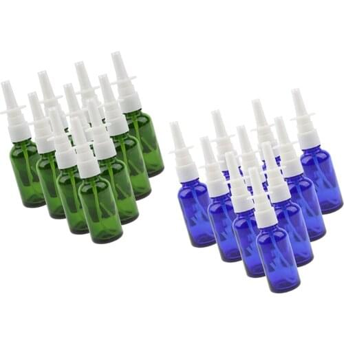 Bulk 10pcs Glass Empty Refillable Nasal Spray Bottles Storage Holder 30ml