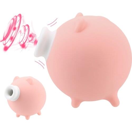 10 Frequency Cute Pig Nipples Breast Massage Vibrators For Women Sucker Vibrator For Clitoris Female Masturbator