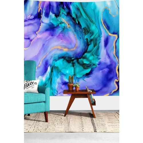 Simsant Fantasy Marble Texture Tapestry Psychedelic Colorful Art Wall Hanging Tapestries for Living Room Home Decor Banner