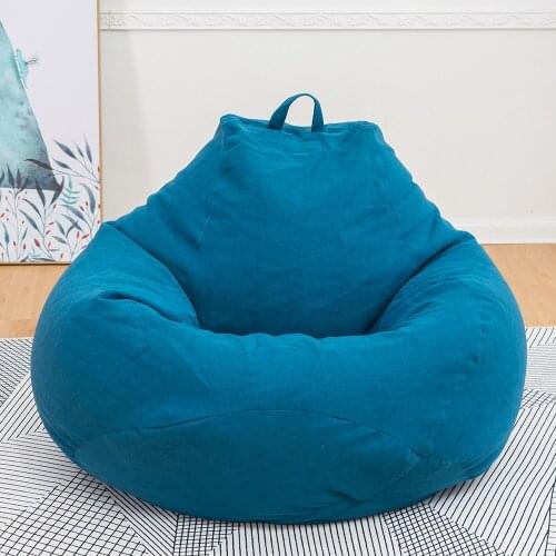 Junejour S/M/L Comfortable Lazy Sofas Cover Chairs Filler Linen Cloth Lounger Seat Bean Bag Pouf Puff Couch Tatami Living Room