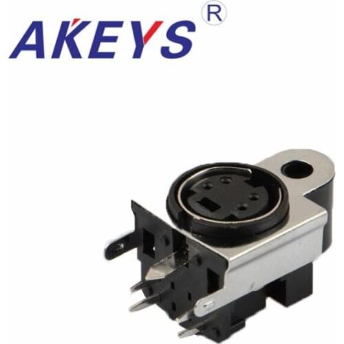 10PCS MDC-4-33D Circular DIN Jack Female 4pin PCB Mount Connector S Terminal