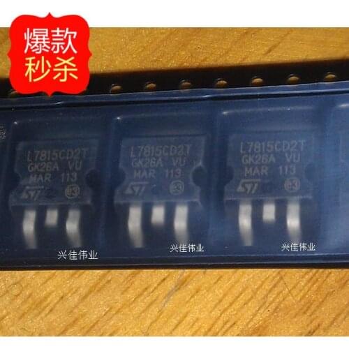 10PCS The new L7815 L7815CD2T TO263 packaged three-terminal regulator