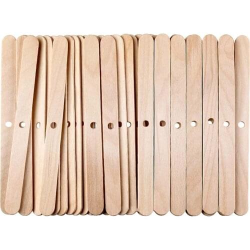 100pcs Wooden Candle Wick Holders DIY Candle Wick Bars For Candle Making Candle Wick Holder 4mm Hole Diy Candle Making Stick