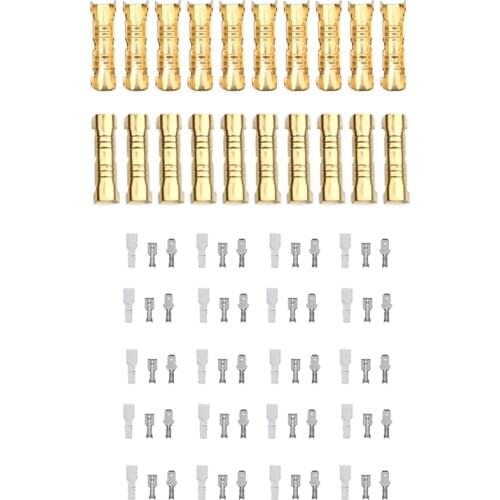 LBER 2 Set Accessories: 1 Set U-Type Pressing Button Terminal 0.5 To1.5 Square & 1 Set 4.8mm Wire Connectors Crimp Terminals