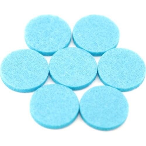 20pcs Blue Colors 22.3mm Round Essential Oils Diffuser Locket Pads Perfume Aroma Locket Replacement Pads