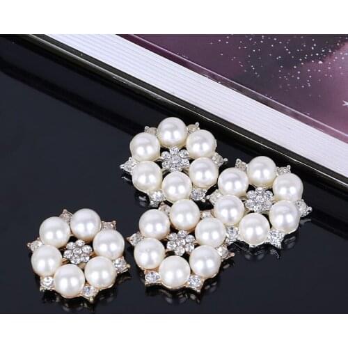 2016New 50Pcs 25mm DIY Rhinestones Buttons Flatback Decorative Button for Children Headband Kids Hair Accessories ZJ72