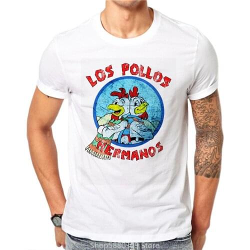 2020 Men Fashion Breaking Bad Shirt LOS POLLOS Hermanos T Shirt Chicken Brothers Short Sleeve Tee Hipster Tops