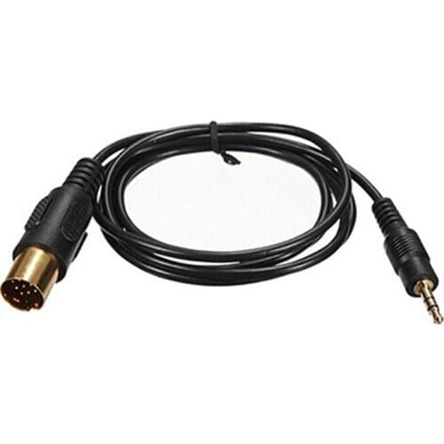 High Quality Car Black 13pin AUX IN Audio Cable CD changer to auxiliary MP3 Adapter lead fit For Kenwood