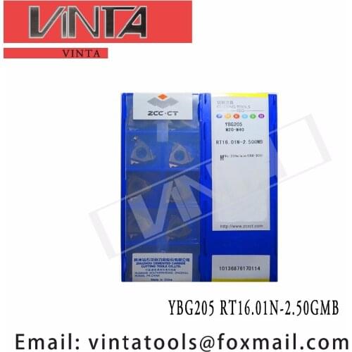 Free shipping high quality 10pcs/lots YBG205 RT16.01N-2.50GMB cnc carbide threading inserts