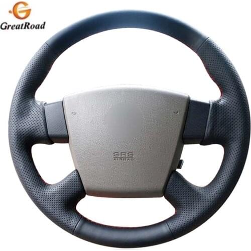 Black Genuine Leather Car Steering Wheel Cover for Nissan Teana 2003-2008 Old Teana Renault Samsung SM5