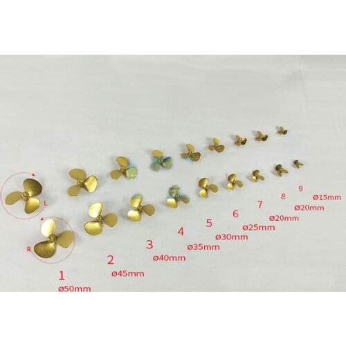 Diameter 15/20/25/30/35/40/45/50mm 3-blades Metal Propeller Aperture M2/M4 Accessories for DIY Navigation Model Marine Boat