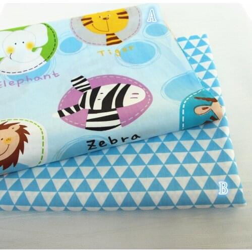 DIY Many Animals Pattern Twill Cotton Fabric Bundle Sewing Quilt fabric Crafts for Handmade Sheet Pillowcase Curtain Tablecloth