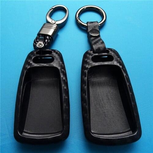 For Audi A3 A4 A4L B5 B6 B7 B8 B9 A5 A6 A6L C5 C6 Q3 Q5 Q7 S5 S7 RS3 RS4 TT key Shell Protecor Car Key Case Cover Carbon Fiber