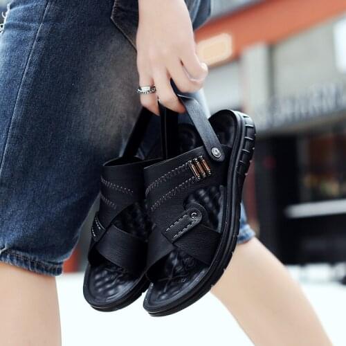 Em walking leather sandles casual para homme praia footwear mens flat for dress comfort sandalen piel 39 shoes in outdoor men s