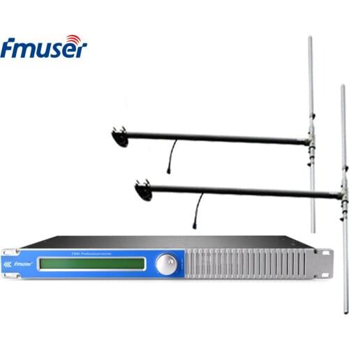 FMUSER FMT5.0-150H 100W 150W FM Transmitter FM Broadcast Transmitter+2*DP100 FM Dipole Antenna+30m Cable For FM Radio Station